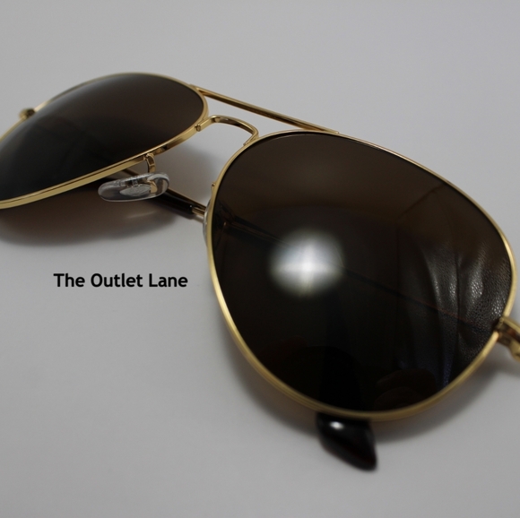 Model Display RayBan Aviator Brown Lens RB3025 Gold Frame - Picture 6 of 16